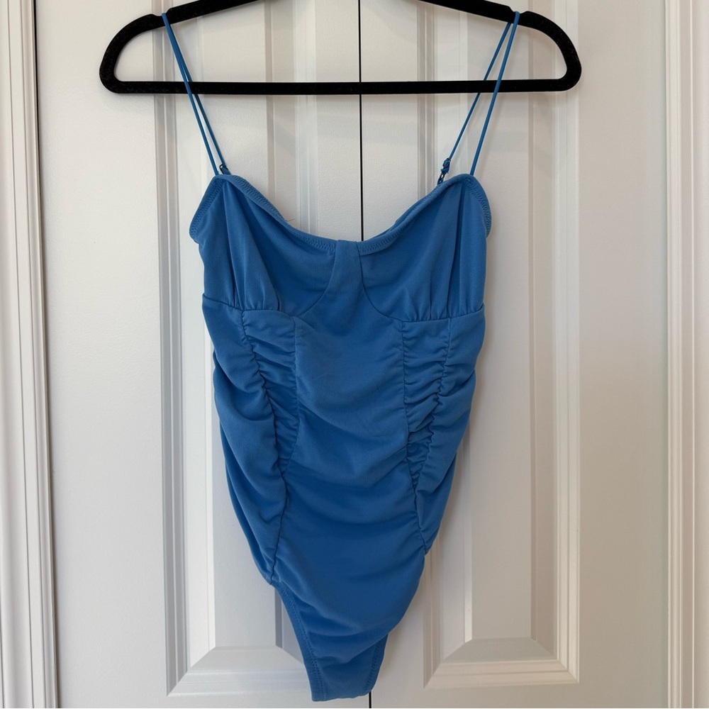 Urban Outfitters Out From Under Blue Ruched Bodysuit